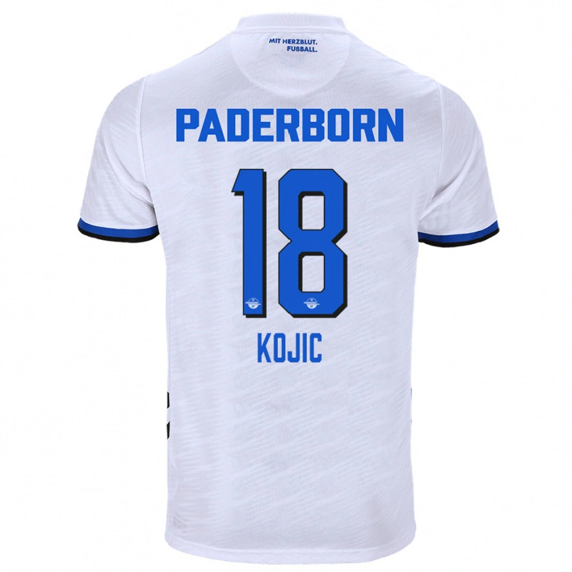 Danxen Mujer Camiseta Stanko Kojic #18 Blanco Azul 2ª Equipación 2025/26 La Camisa México
