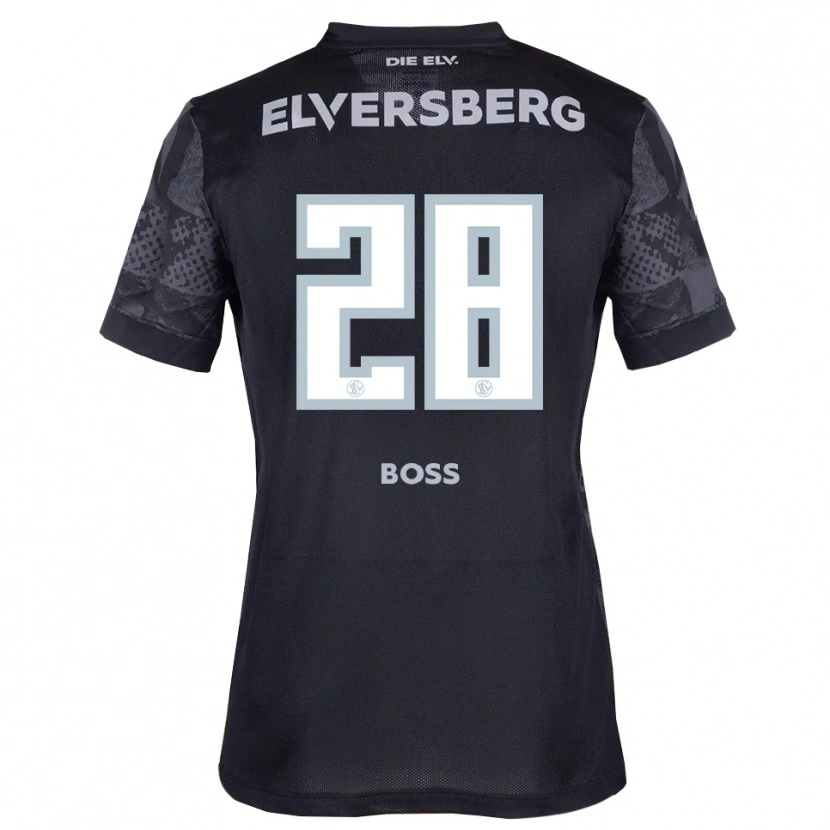 Danxen Mujer Camiseta Tim Boss #28 Negro Gris 2ª Equipación 2025/26 La Camisa México