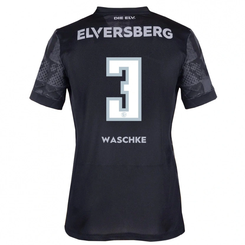 Danxen Mujer Camiseta Finn Waschke #3 Negro Gris 2ª Equipación 2025/26 La Camisa México