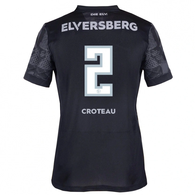 Danxen Mujer Camiseta Jenna Croteau #2 Negro Gris 2ª Equipación 2025/26 La Camisa México