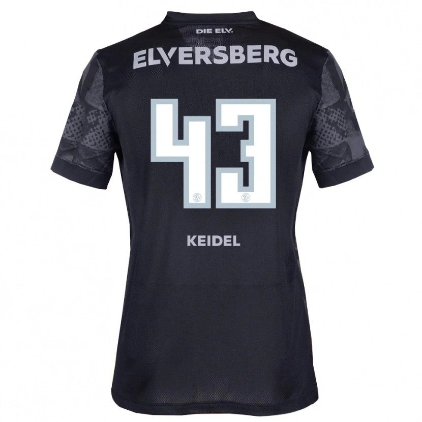 Danxen Mujer Camiseta Felix Keidel #43 Negro Gris 2ª Equipación 2025/26 La Camisa México