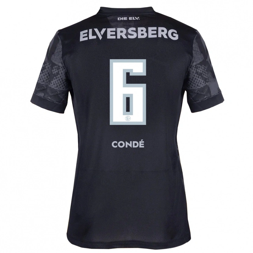Danxen Mujer Camiseta Amara Condé #6 Negro Gris 2ª Equipación 2025/26 La Camisa México