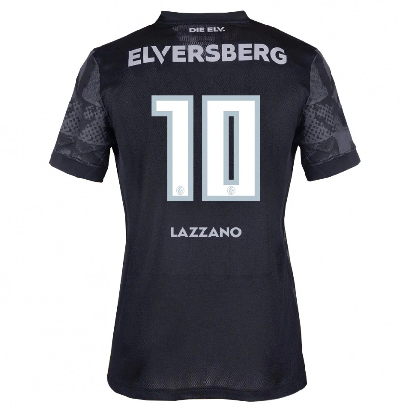 Danxen Mujer Camiseta Alessandro Lazzano #10 Negro Gris 2ª Equipación 2025/26 La Camisa México