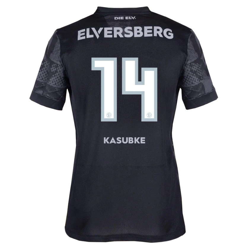 Danxen Mujer Camiseta Manuel Kasubke #14 Negro Gris 2ª Equipación 2025/26 La Camisa México