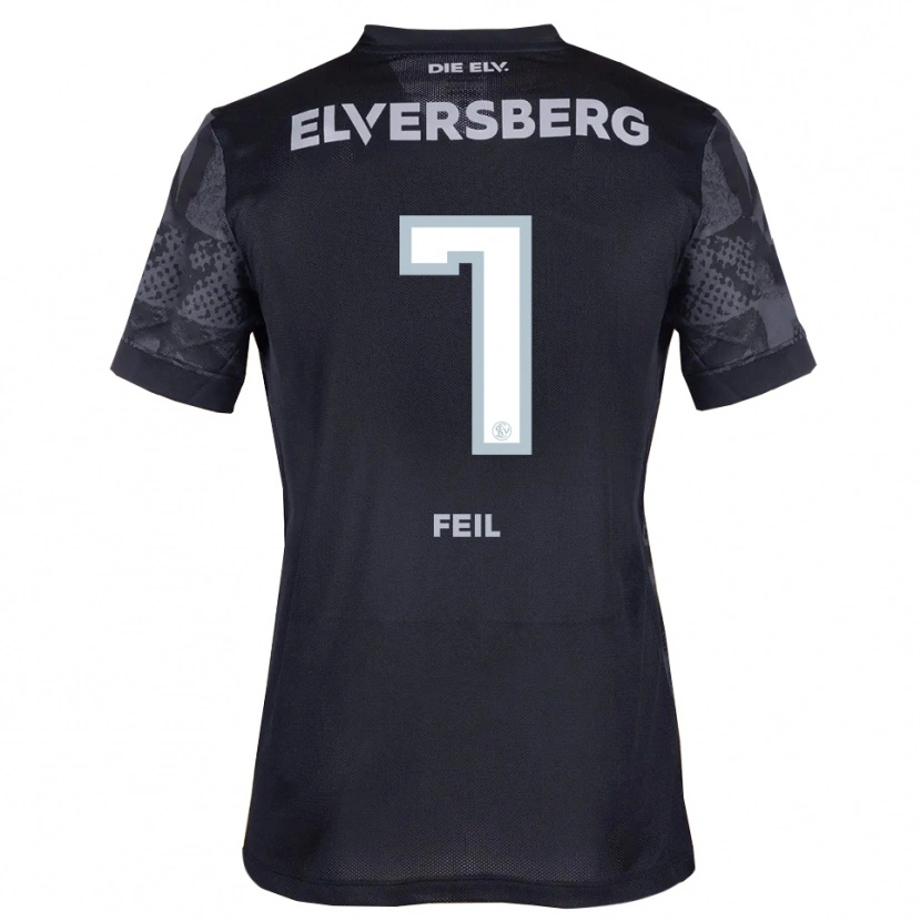 Danxen Mujer Camiseta Manuel Feil #7 Negro Gris 2ª Equipación 2025/26 La Camisa México