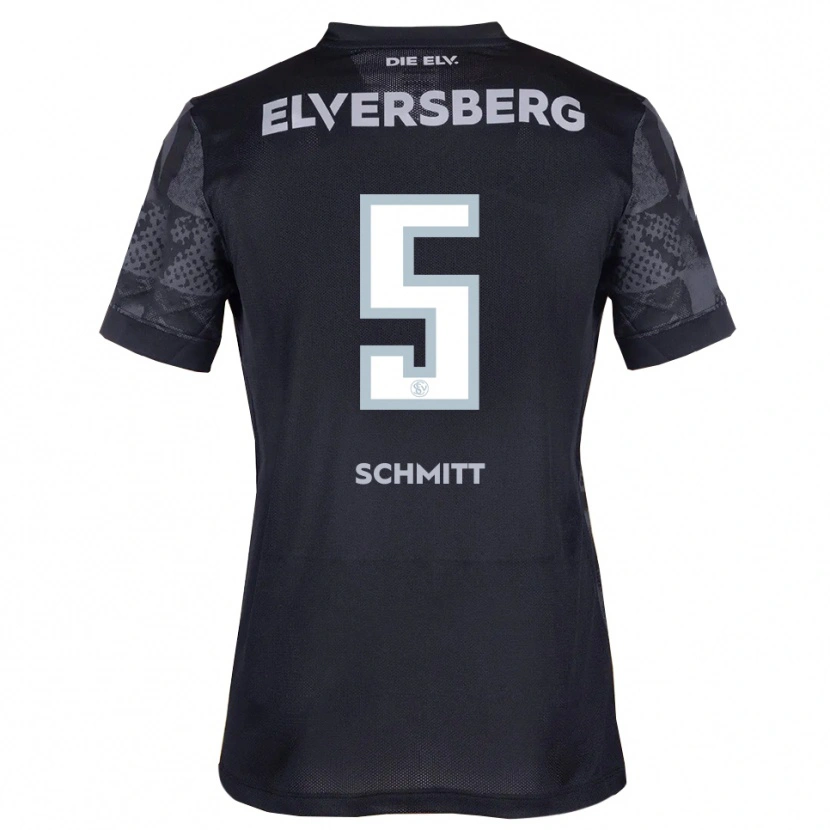Danxen Mujer Camiseta Leon Schmitt #5 Negro Gris 2ª Equipación 2025/26 La Camisa México