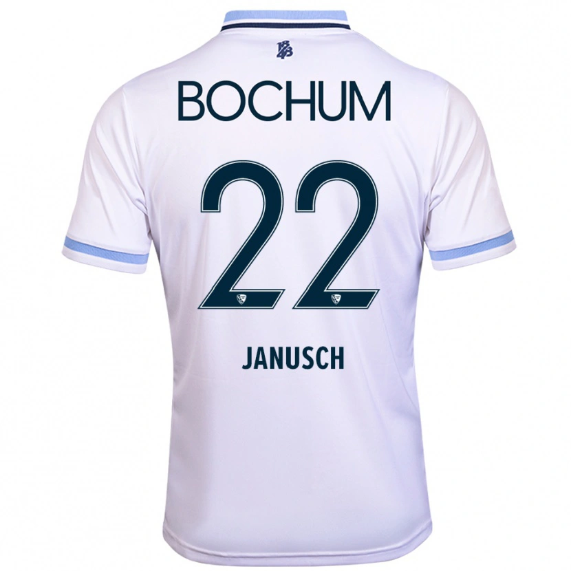 Danxen Mujer Camiseta Thees Janusch #22 Blanco Azul Cielo 2ª Equipación 2025/26 La Camisa México