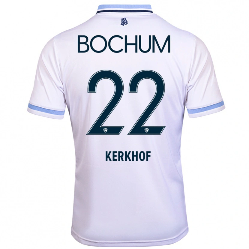 Danxen Mujer Camiseta Nina Kerkhof #22 Blanco Azul Cielo 2ª Equipación 2025/26 La Camisa México