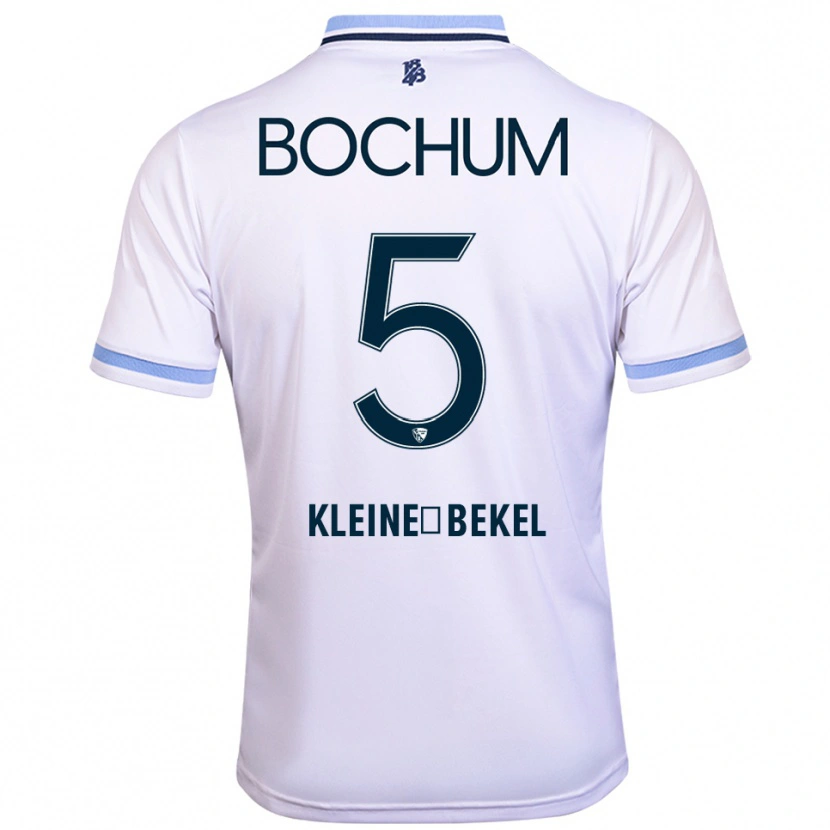 Danxen Mujer Camiseta Colin Kleine-Bekel #5 Blanco Azul Cielo 2ª Equipación 2025/26 La Camisa México