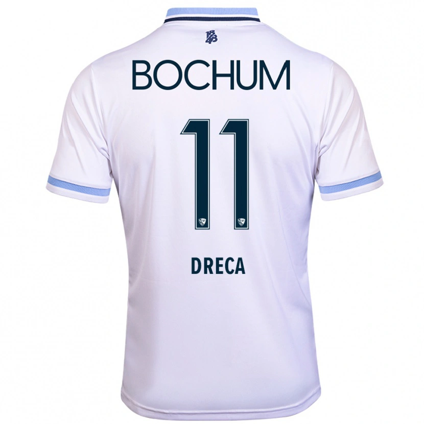 Danxen Mujer Camiseta Benjamin Dreca #11 Blanco Azul Cielo 2ª Equipación 2025/26 La Camisa México