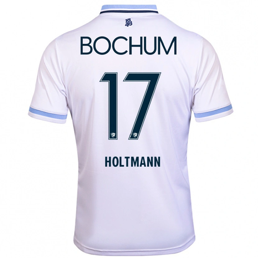 Danxen Mujer Camiseta Gerrit Holtmann #17 Blanco Azul Cielo 2ª Equipación 2025/26 La Camisa México
