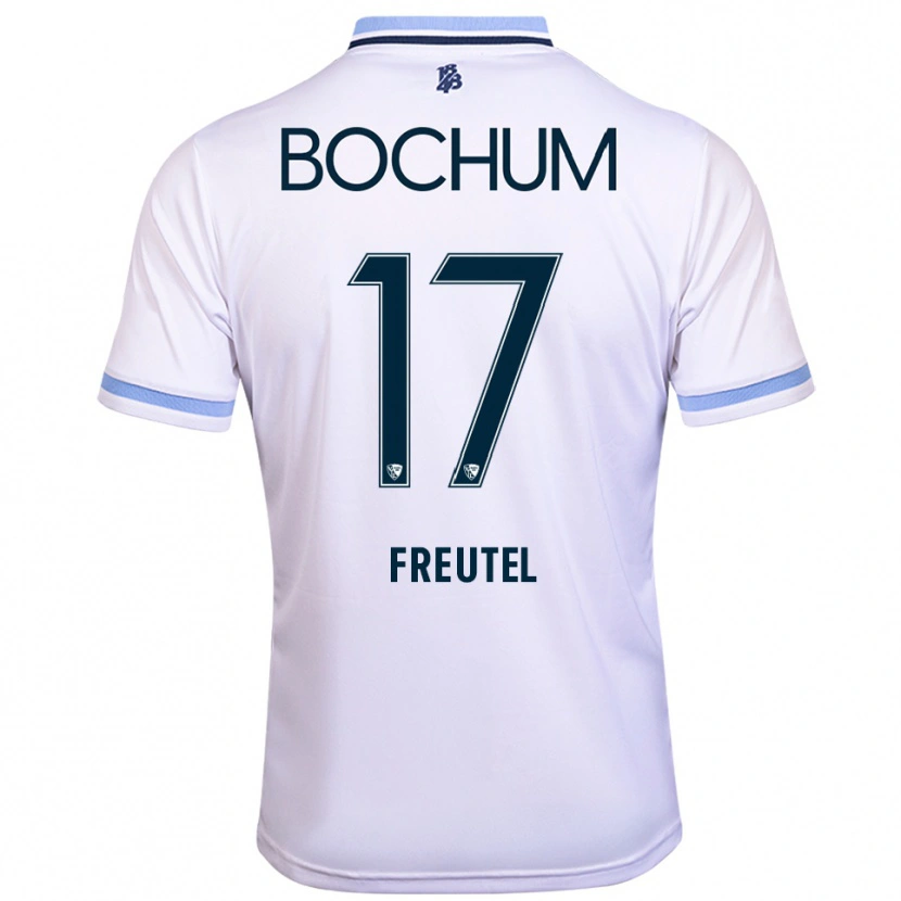 Danxen Mujer Camiseta Sarah Freutel #17 Blanco Azul Cielo 2ª Equipación 2025/26 La Camisa México