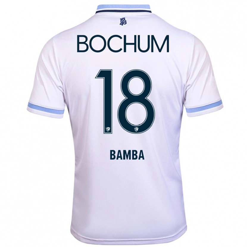 Danxen Mujer Camiseta Samuel Bamba #18 Blanco Azul Cielo 2ª Equipación 2025/26 La Camisa México