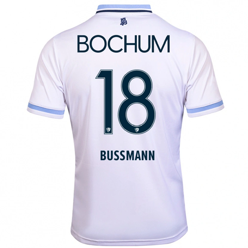 Danxen Mujer Camiseta Benjamin Bußmann #18 Blanco Azul Cielo 2ª Equipación 2025/26 La Camisa México