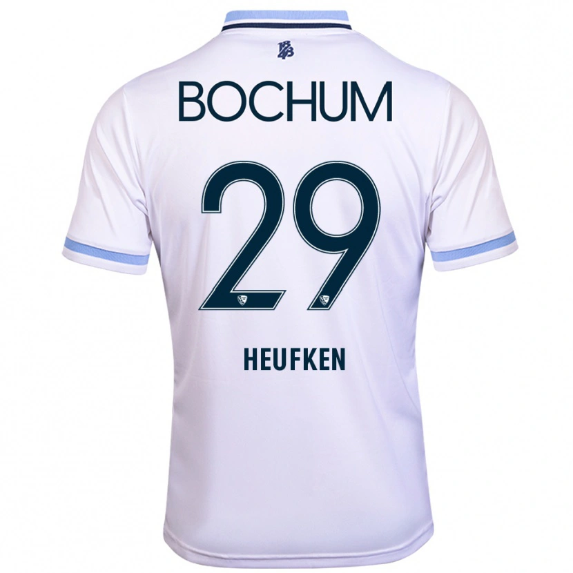 Danxen Mujer Camiseta Jeremias Heufken #29 Blanco Azul Cielo 2ª Equipación 2025/26 La Camisa México