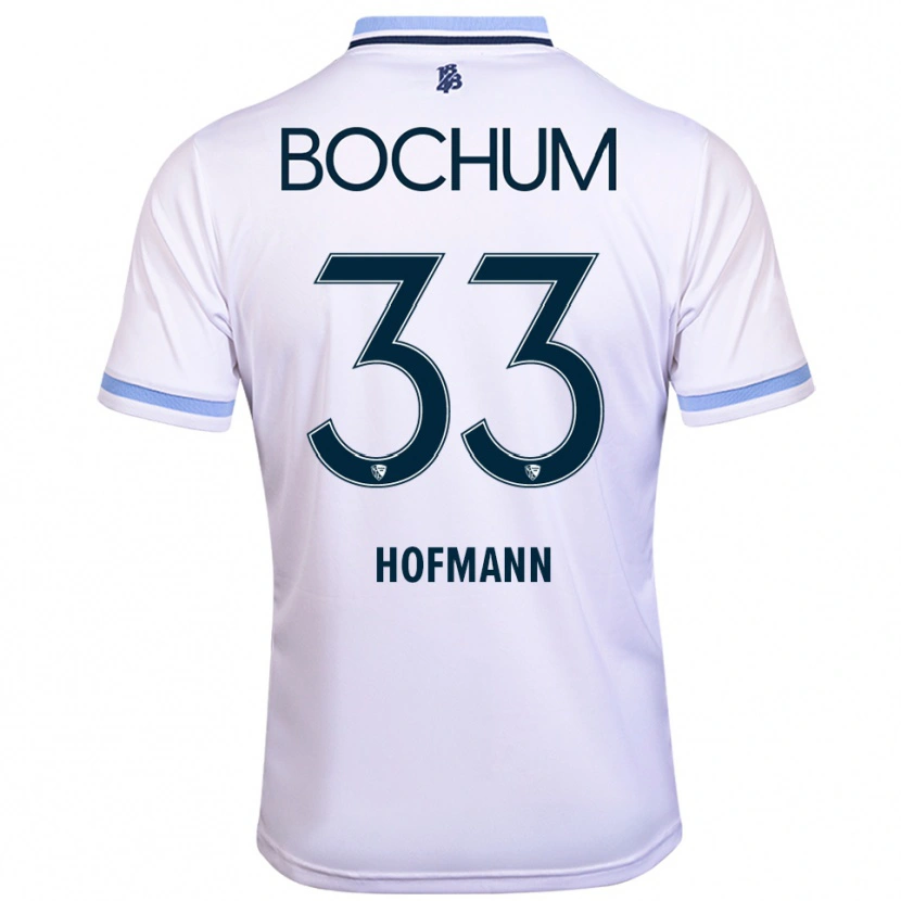 Danxen Mujer Camiseta Philipp Hofmann #33 Blanco Azul Cielo 2ª Equipación 2025/26 La Camisa México