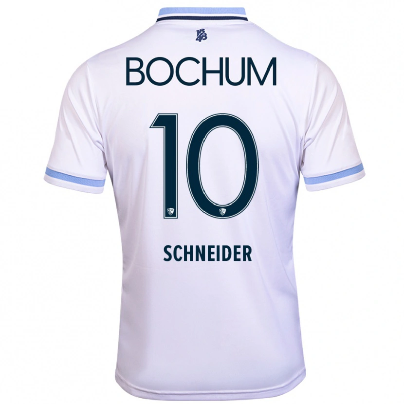 Danxen Mujer Camiseta Ruben Schneider #10 Blanco Azul Cielo 2ª Equipación 2025/26 La Camisa México