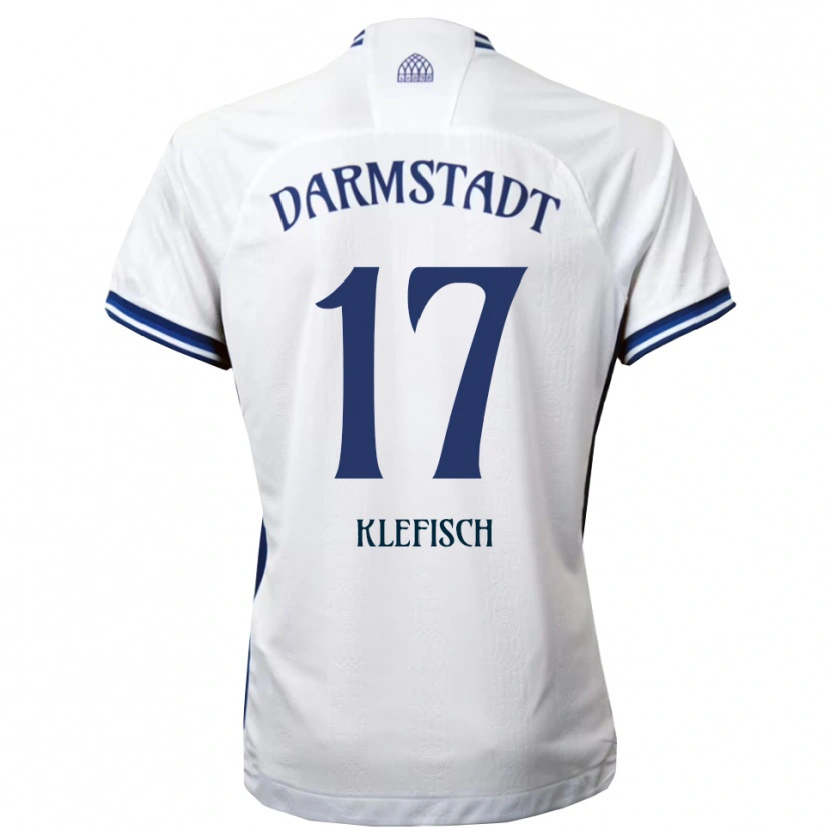 Danxen Mujer Camiseta Kai Klefisch #17 Blanco Azul 2ª Equipación 2025/26 La Camisa México