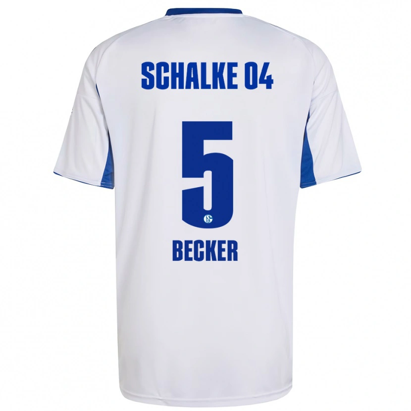Danxen Mujer Camiseta Timo Becker #5 Blanco Azul 2ª Equipación 2025/26 La Camisa México