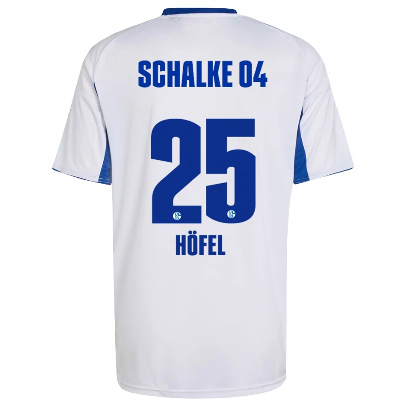 Danxen Mujer Camiseta Luca Höfel #25 Blanco Azul 2ª Equipación 2025/26 La Camisa México