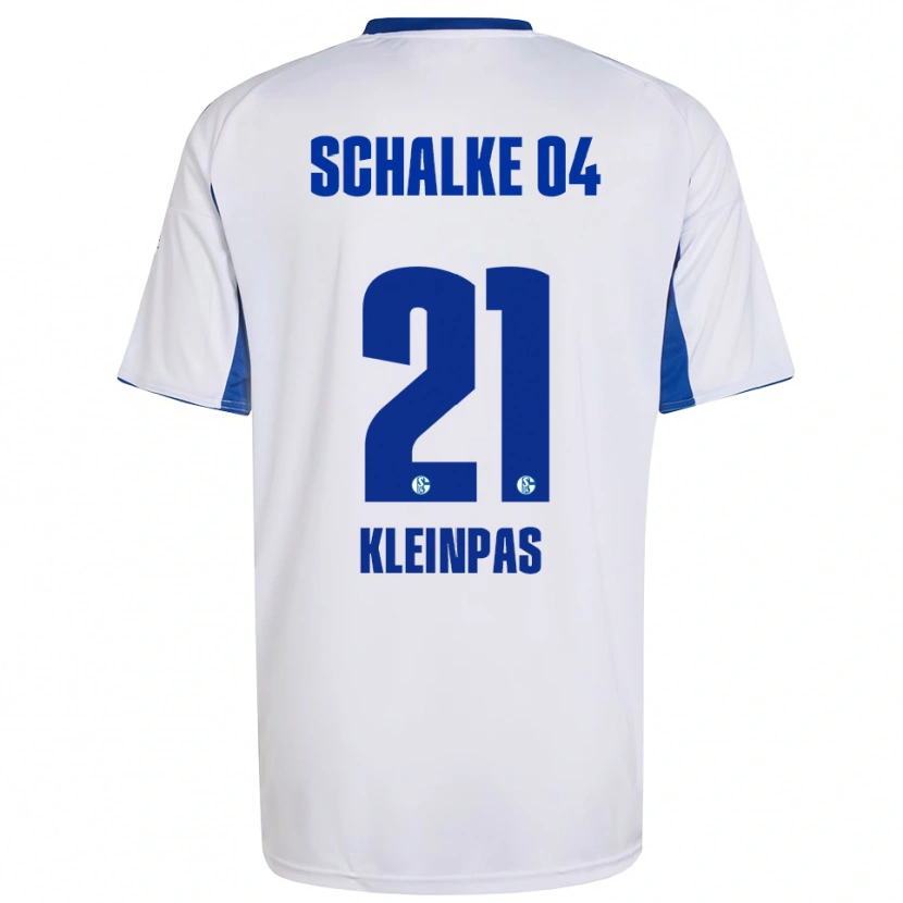 Danxen Mujer Camiseta Sophie Kleinpas #21 Blanco Azul 2ª Equipación 2025/26 La Camisa México