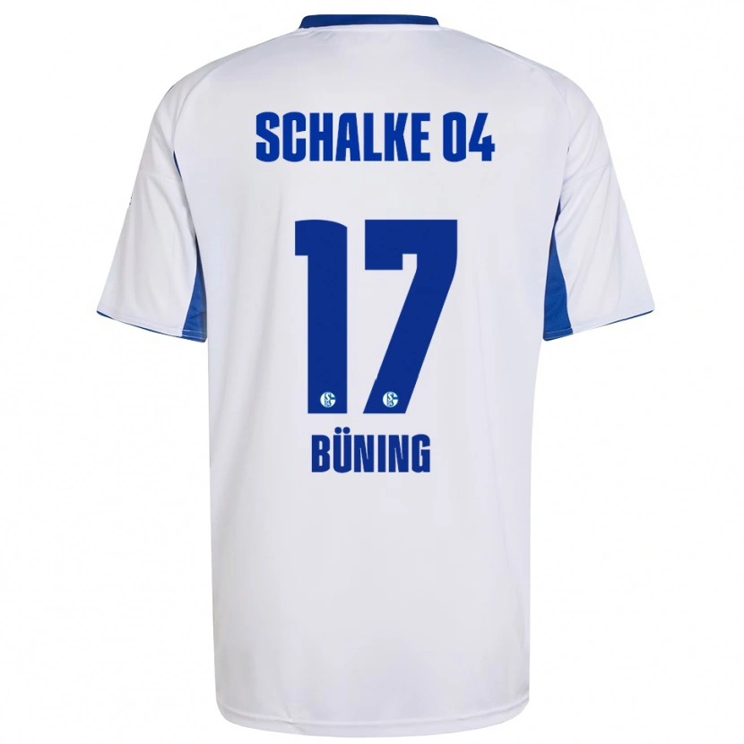 Danxen Mujer Camiseta Michelle Büning #17 Blanco Azul 2ª Equipación 2025/26 La Camisa México