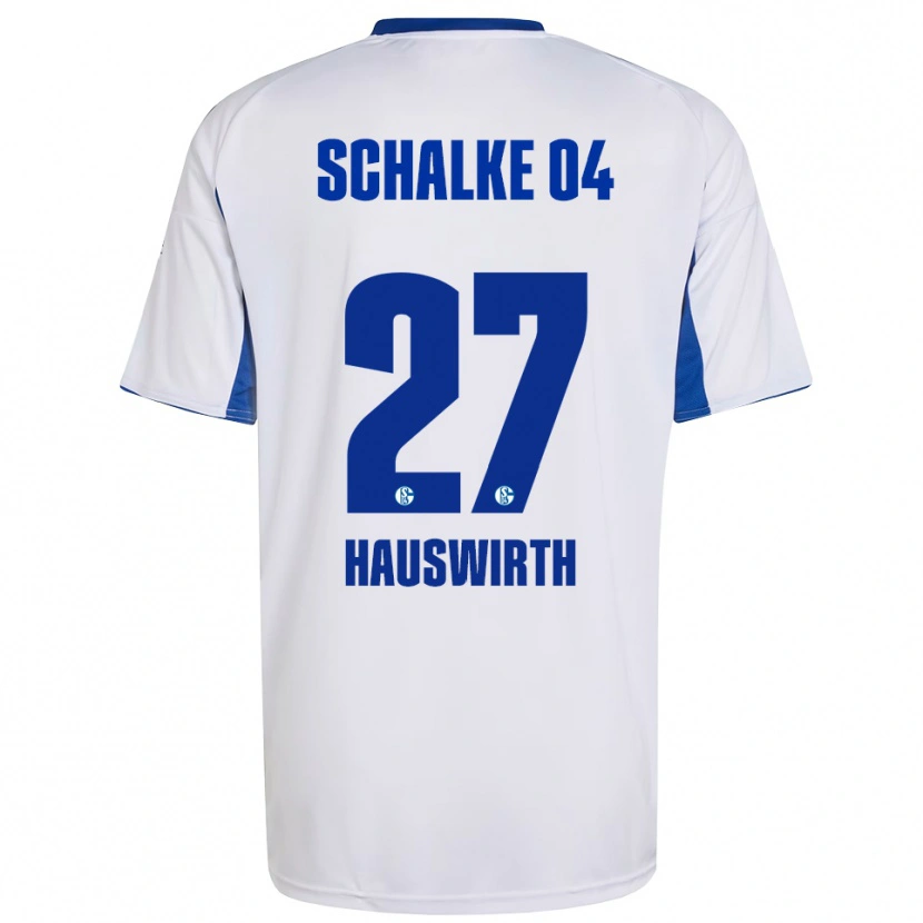 Danxen Mujer Camiseta Max Hauswirth #27 Blanco Azul 2ª Equipación 2025/26 La Camisa México