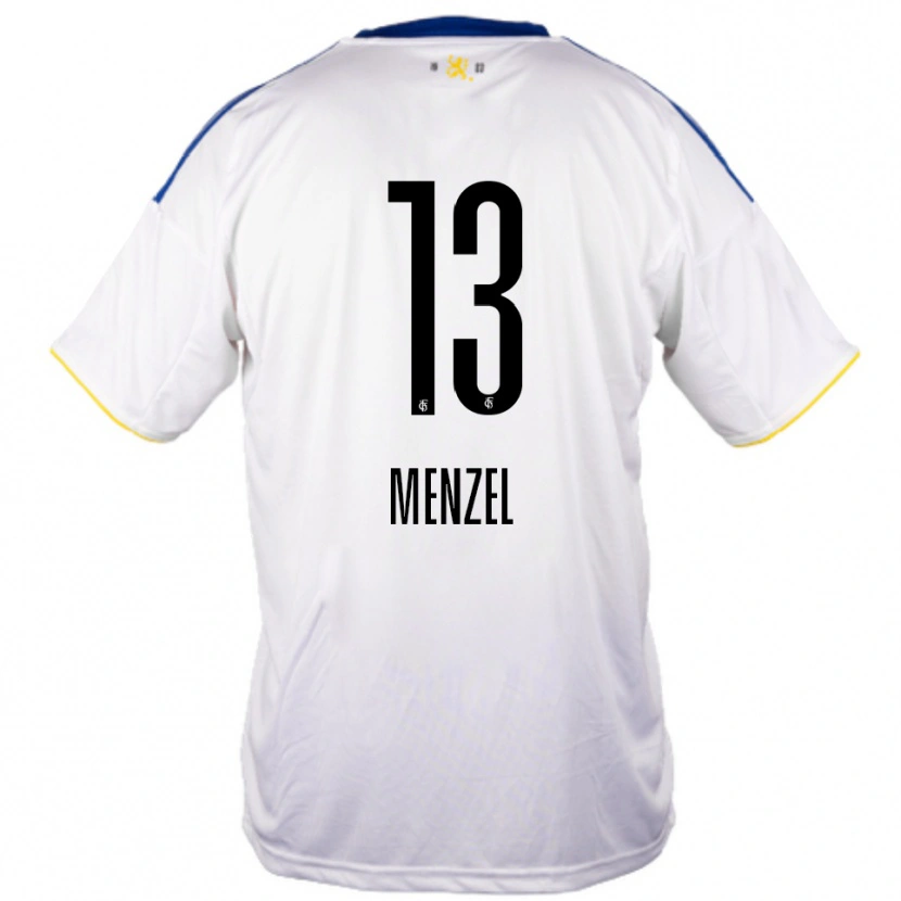 Danxen Mujer Camiseta Phillip Menzel #13 Blanco Azul Amarillo 2ª Equipación 2025/26 La Camisa México