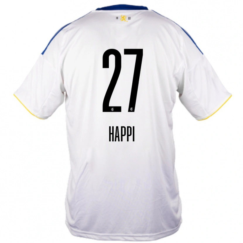 Danxen Mujer Camiseta Joel Happi #27 Blanco Azul Amarillo 2ª Equipación 2025/26 La Camisa México