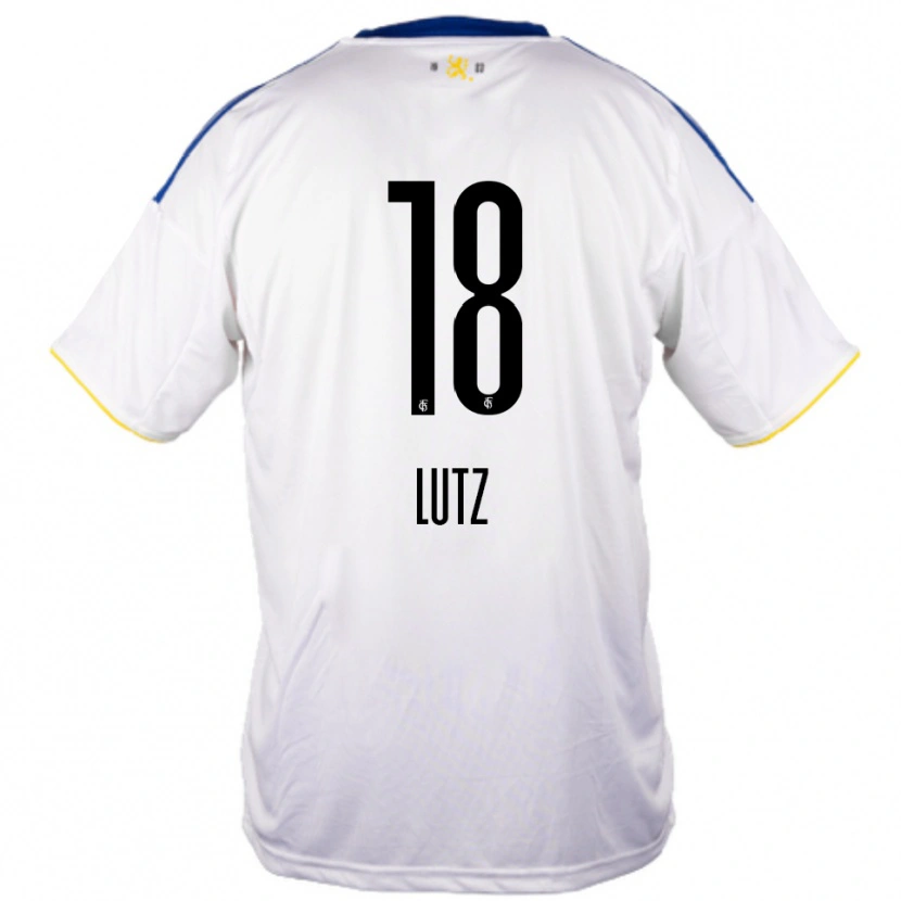 Danxen Mujer Camiseta Moritz Lutz #18 Blanco Azul Amarillo 2ª Equipación 2025/26 La Camisa México