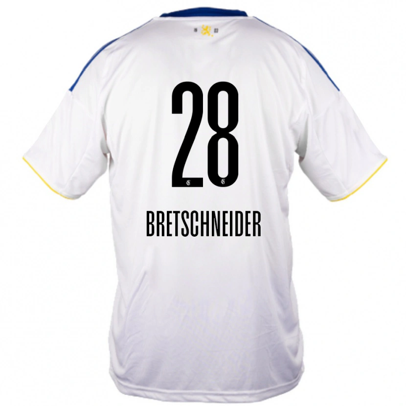 Danxen Mujer Camiseta Niko Bretschneider #28 Blanco Azul Amarillo 2ª Equipación 2025/26 La Camisa México