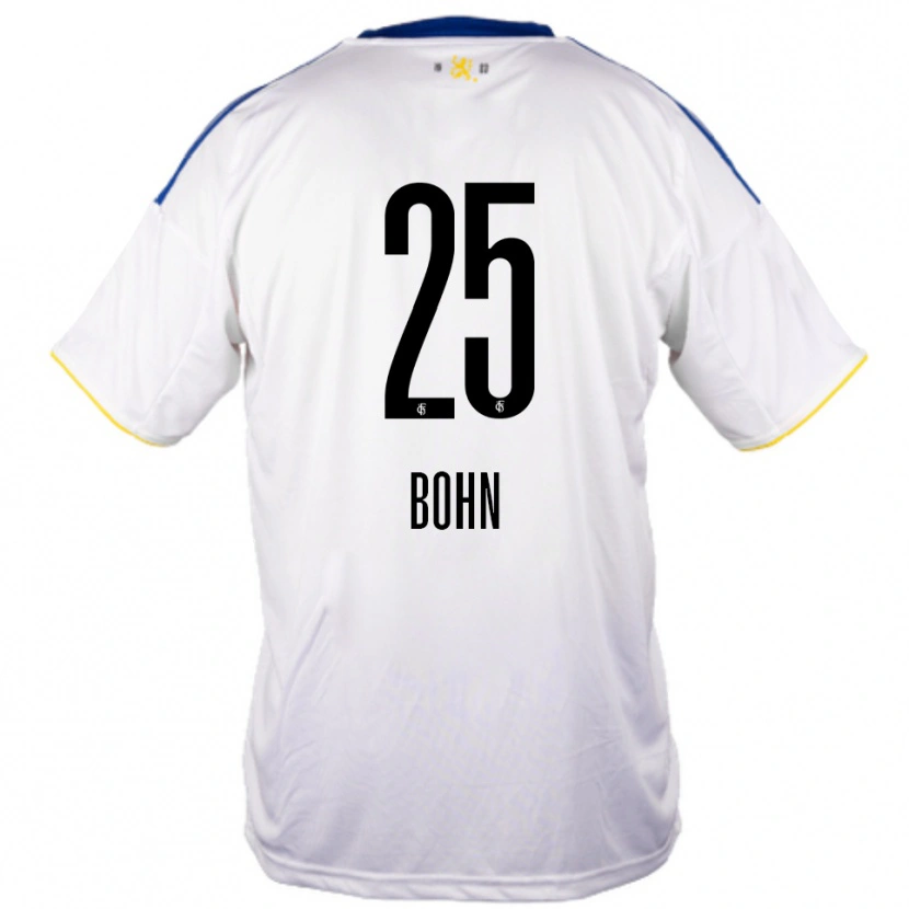 Danxen Mujer Camiseta Etienne Bohn #25 Blanco Azul Amarillo 2ª Equipación 2025/26 La Camisa México