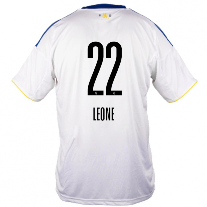 Danxen Mujer Camiseta Vincent Leone #22 Blanco Azul Amarillo 2ª Equipación 2025/26 La Camisa México