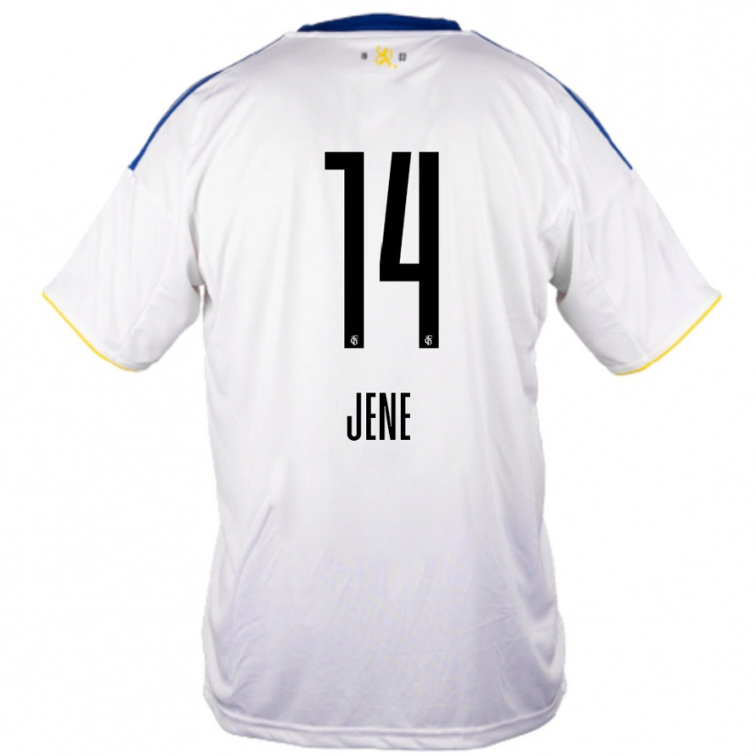 Danxen Mujer Camiseta Maximilian Jene #14 Blanco Azul Amarillo 2ª Equipación 2025/26 La Camisa México