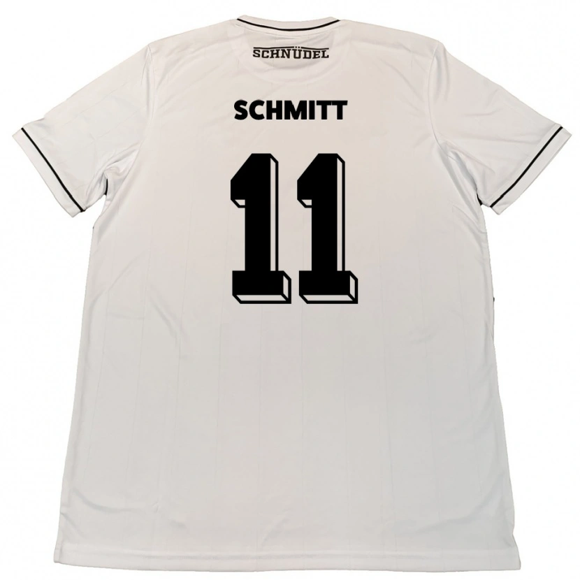 Danxen Mujer Camiseta Valentin Schmitt #11 Blanco Negro 2ª Equipación 2025/26 La Camisa México