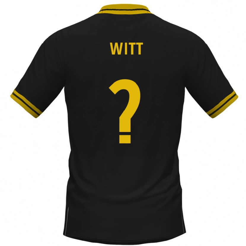 Danxen Mujer Camiseta Justin Witt #0 Negro Amarillo 2ª Equipación 2025/26 La Camisa México