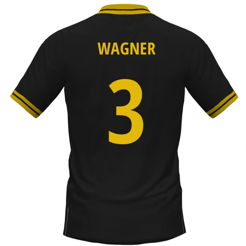 Danxen Mujer Camiseta Matti Wagner #3 Negro Amarillo 2ª Equipación 2025/26 La Camisa México