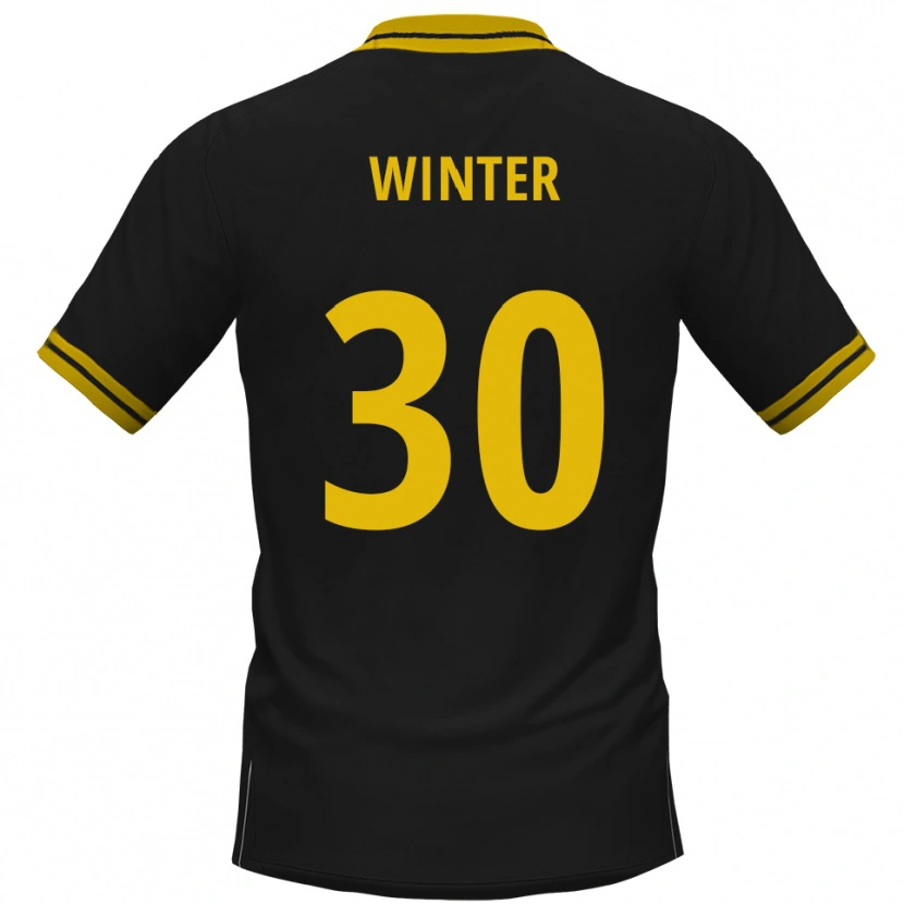 Danxen Mujer Camiseta Nils Winter #30 Negro Amarillo 2ª Equipación 2025/26 La Camisa México