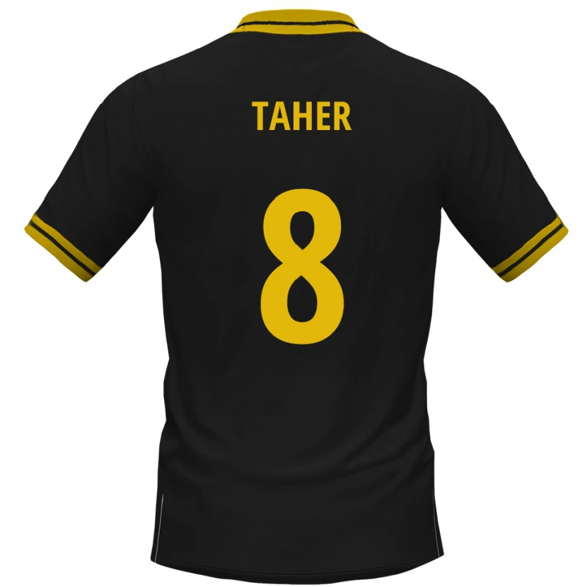 Danxen Mujer Camiseta Kanischka Taher #8 Negro Amarillo 2ª Equipación 2025/26 La Camisa México
