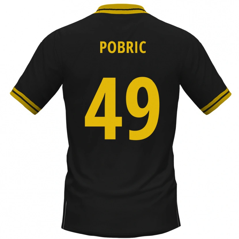 Danxen Mujer Camiseta Mika Pobric #49 Negro Amarillo 2ª Equipación 2025/26 La Camisa México