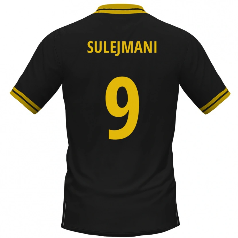 Danxen Mujer Camiseta Valmir Sulejmani #9 Negro Amarillo 2ª Equipación 2025/26 La Camisa México