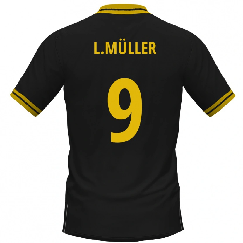 Danxen Mujer Camiseta Levyn Müller #9 Negro Amarillo 2ª Equipación 2025/26 La Camisa México