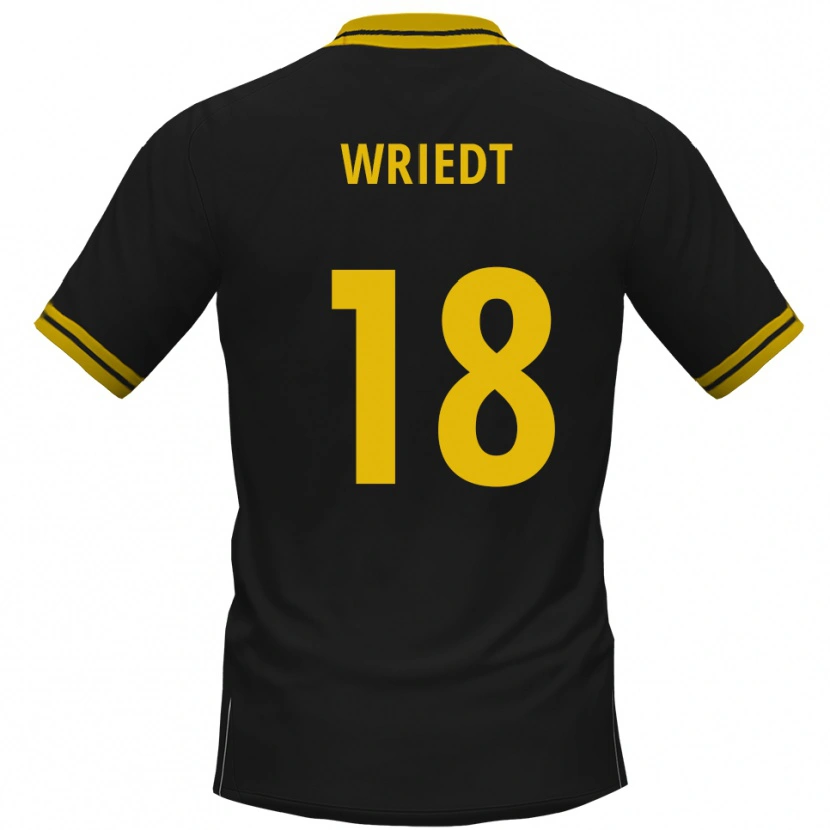 Danxen Mujer Camiseta Kwasi Wriedt #18 Negro Amarillo 2ª Equipación 2025/26 La Camisa México