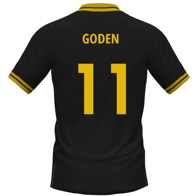 Danxen Mujer Camiseta Kevin Goden #11 Negro Amarillo 2ª Equipación 2025/26 La Camisa México