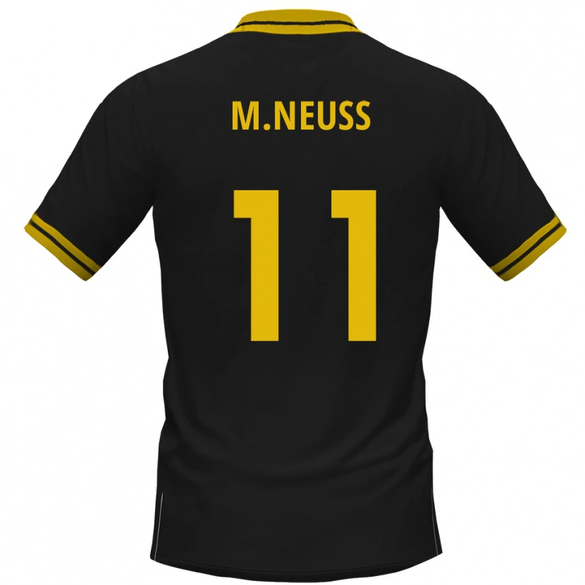 Danxen Mujer Camiseta Maximilian Neuss #11 Negro Amarillo 2ª Equipación 2025/26 La Camisa México