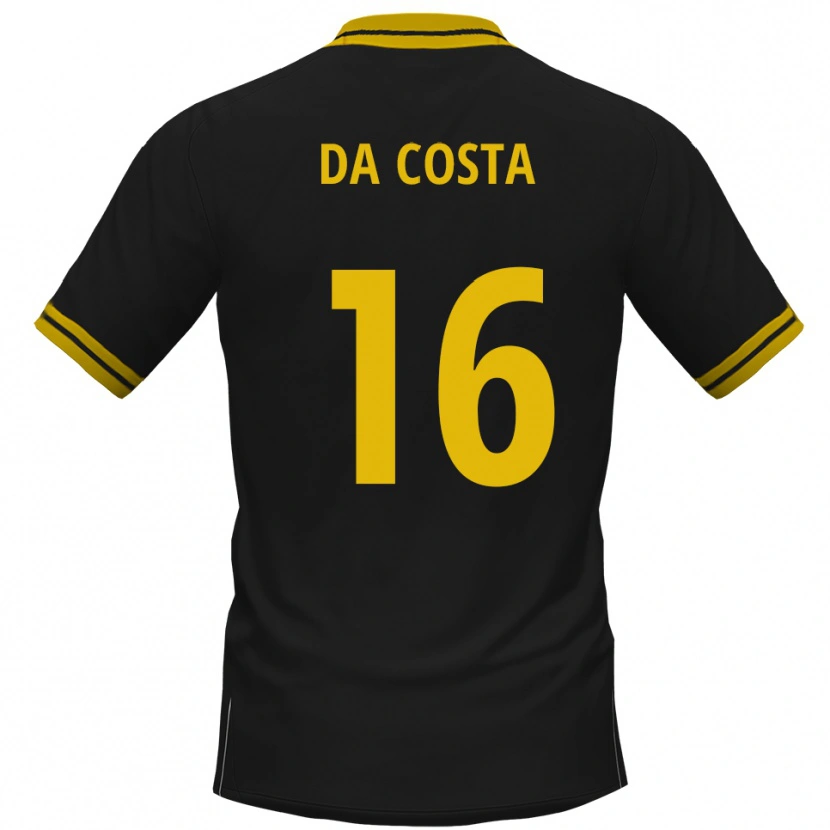 Danxen Mujer Camiseta Fabricio Sylva Da Costa #16 Negro Amarillo 2ª Equipación 2025/26 La Camisa México