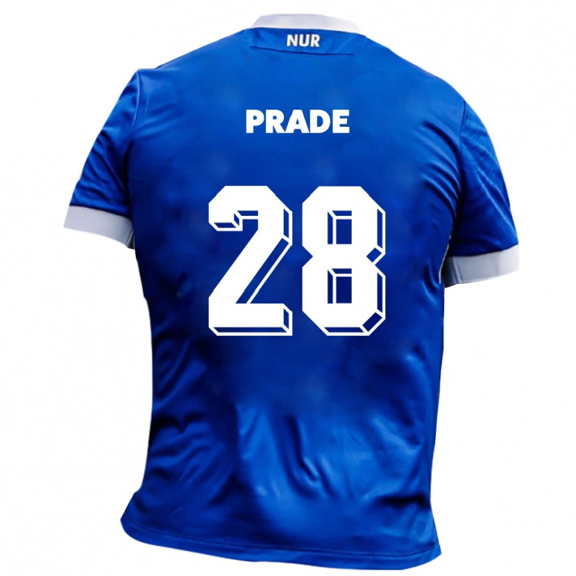 Danxen Mujer Camiseta Adrian Prade #28 Azul Blanco 2ª Equipación 2025/26 La Camisa México