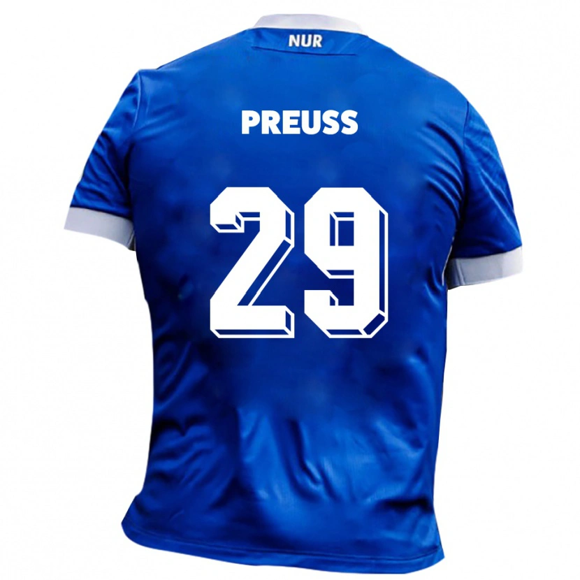 Danxen Mujer Camiseta Marlon Preuß #29 Azul Blanco 2ª Equipación 2025/26 La Camisa México