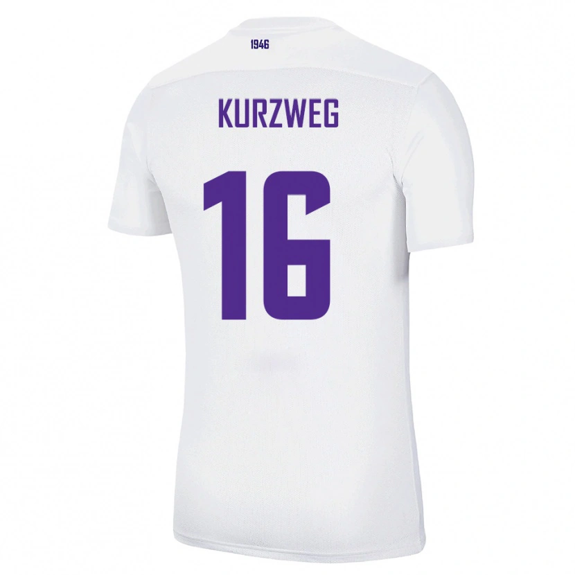 Danxen Mujer Camiseta Cedric Kurzweg #16 Blanco Verde 2ª Equipación 2025/26 La Camisa México