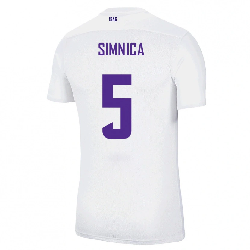Danxen Mujer Camiseta Luan Simnica #5 Blanco Verde 2ª Equipación 2025/26 La Camisa México